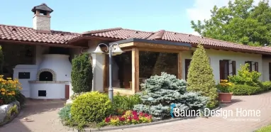 Aussensauna im Wellness Garten Aussensauna im Wellness Garten