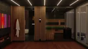 Sauna mit Ruheraum und Dusche Sauna mit Ruheraum und Dusche
