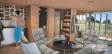 Kombinierte Sauna für Außen