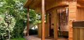Gartensauna mit Salz