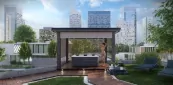 Outdoor-Pergola in Esche grau wasserdicht mit BLUETOOTH-Soundsystem Outdoor-Pergola in Esche grau wasserdicht mit BLUETOOTH-Soundsystem