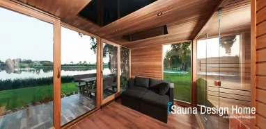 Saunahaus mit beheizten Lounge Saunahaus mit beheizten Lounge