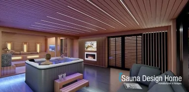 Eigene Wellness Terrasse mit Whirlpool und Sauna Eigene Wellness Terrasse mit Whirlpool und Sauna