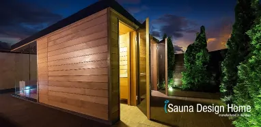 Saunahaus mit Dusche und WC, iSauna Saunaherstellung auf Weltniveau zu günstigen Preisen