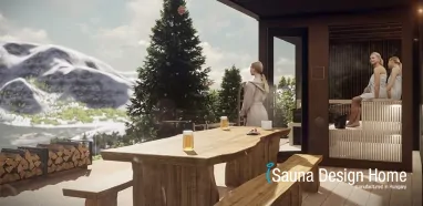 Individuelle Sauna aus Massivholz Individuelle Sauna aus Massivholz