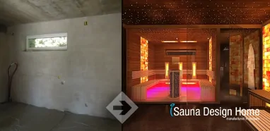 Kombinierte eingebaute Sauna mit Salz