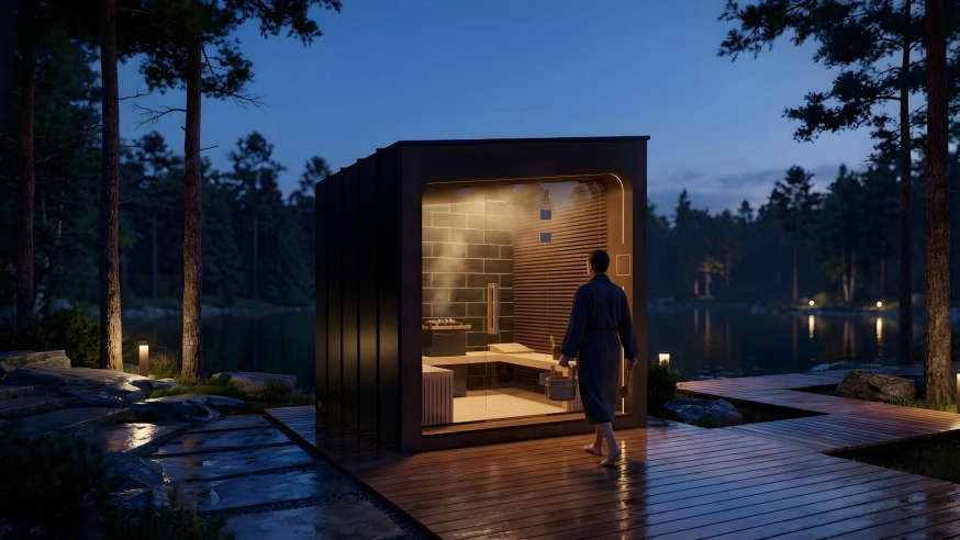 Saunahaus Mirage - umwerfendes Design mit einem multifunktionalen Saunaerlebnis