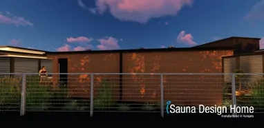 Saunahaus auf der Terrasse Saunahaus auf der Terrasse