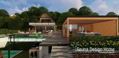 Ferienhaus mit Saunahaus