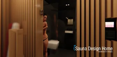 Gartensauna mit Vorraum und Dusche Gartensauna mit Vorraum und Dusche
