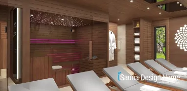Luxus Saunahaus mit Relaxraum Luxus Saunahaus mit Relaxraum