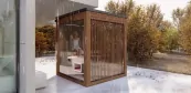 Modern Aussensauna mit Sichtschutz Modern Aussensauna mit Sichtschutz