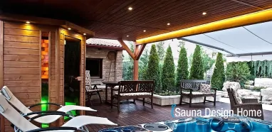Wellness Garten mit Massagebecken Wellness Garten mit Massagebecken