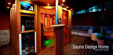 Gartensauna mit Bartheke