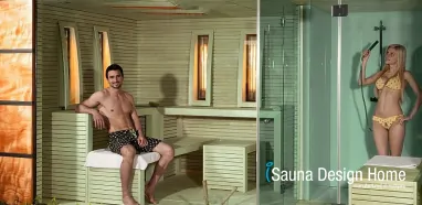 Infrarot Sauna, finnische Sauna in einem Infrarot Sauna, finnische Sauna in einem