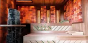 Kombinierte Sauna mit Kristallsalz