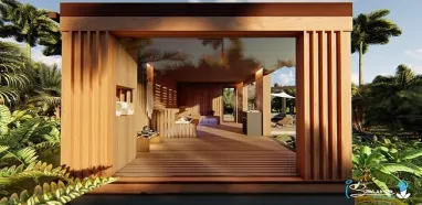 Saunahaus, 3D Visualisierung Saunahaus, 3D Visualisierung