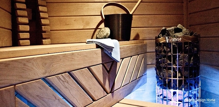 Kombinierte Sauna mit finnischem Saunaofen